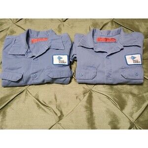 2 XL Pennsylvania Electric Company (PECO) Work Shirts Grunge Thrashed Indura